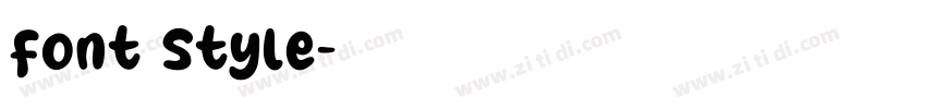 font style字体转换